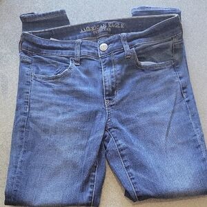 American Eagle Outfitters Women’s Dark Blue Skinny Jeans Size 4